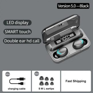F9 Headset Kopfhörer bluetooth fingerprint touch Schwarz Led Mini F9-5 Drahtlose Ohrhörer 5,0 TWS In-ohr Kopfhörer