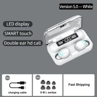 F9 Headset Kopfhörer bluetooth fingerprint touch Weiß Led Mini F9-5 Drahtlose Ohrhörer 5,0 TWS In-ohr Kopfhörer
